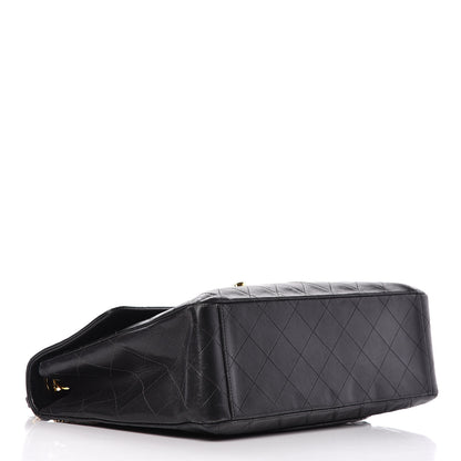Chanel Lambskin Quilted XL Jumbo Single Flap Black 4 of 20