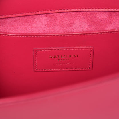 Saint Laurent Calfskin Classic Monogram Clutch Bubblegum 7 of 8