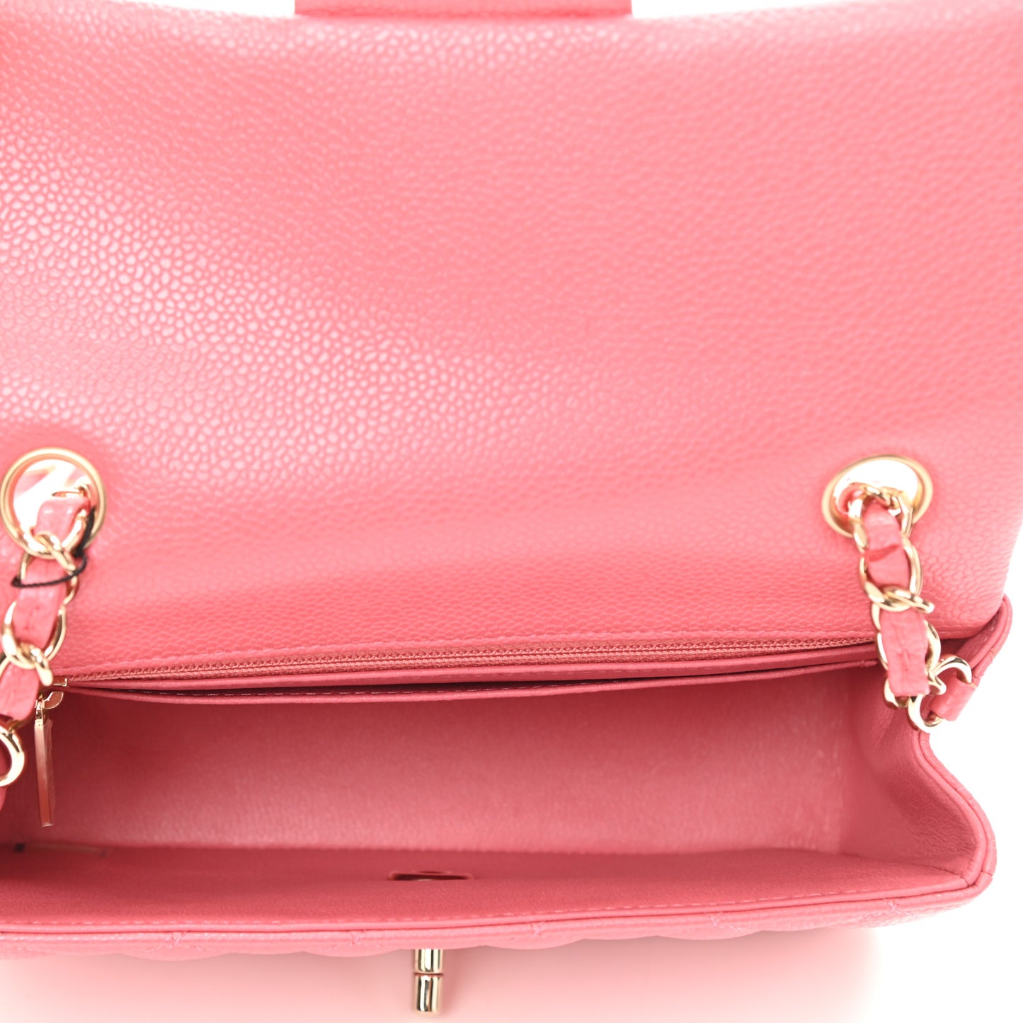 Caviar Quilted Mini Rectangular Flap Dark Pink