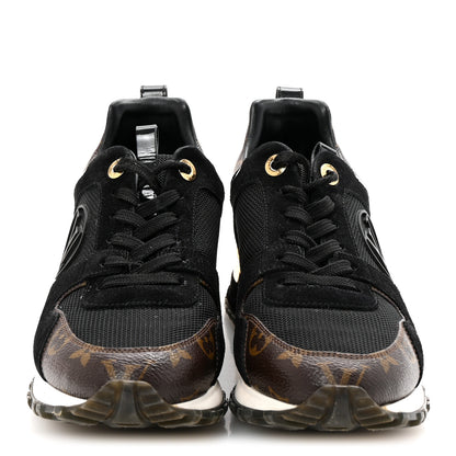 Louis Vuitton Suede Monogram Run Away Sneakers 38 Black 3 of 9
