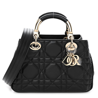 Christian Dior Calfskin Cannage Small The Lady 95.22 Black 1 of 8