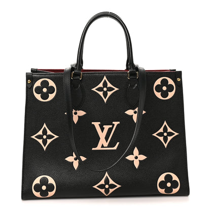 Louis Vuitton Empreinte Monogram Giant Onthego MM Black Beige 1 of 8