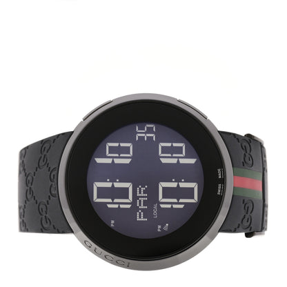Gucci Stainless Steel Rubber 45mm Digital I-Gucci Web Watch Black 2 of 5