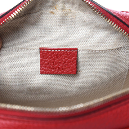 Gucci Pebbled Calfskin Small Soho Disco Bag Tabasco Red 6 of 11