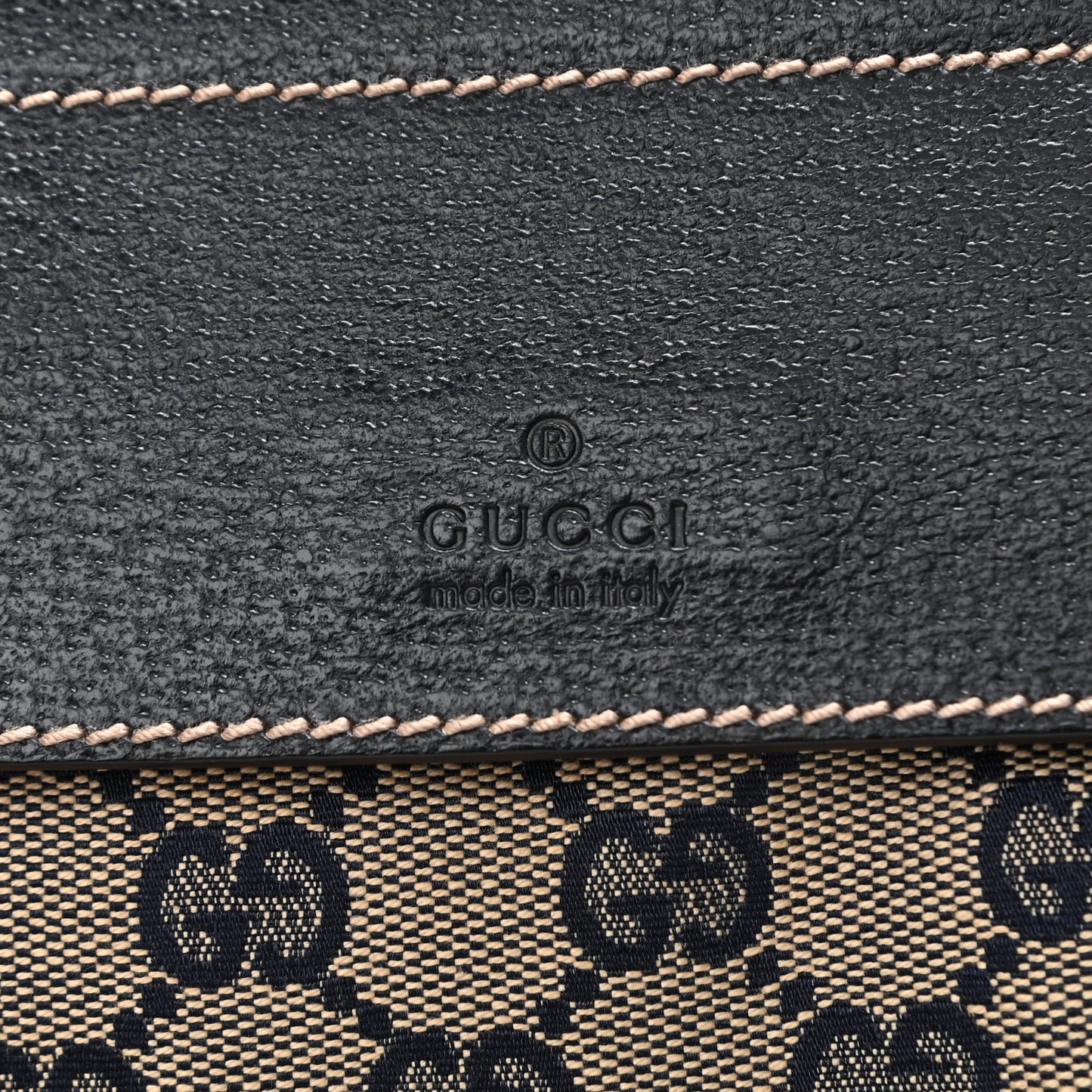 GG Monogram Web Double Pocket Belt Bag Navy
