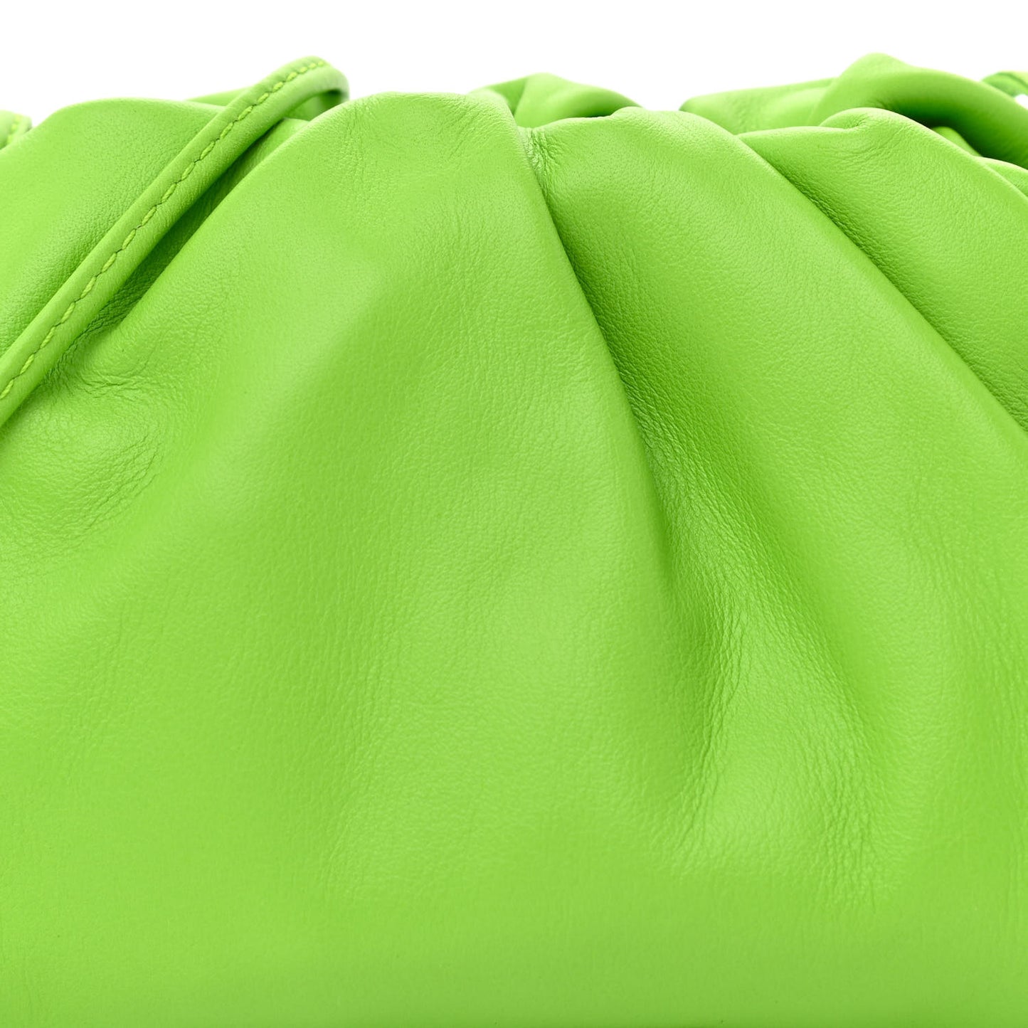 Butter Calfskin The Mini Pouch Acid Green