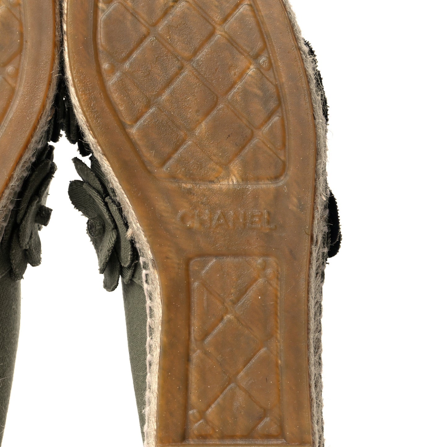 Fabric Camellia CC Espadrilles 40 Khaki