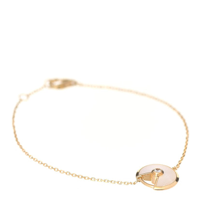 Cartier 18K Yellow Gold Diamond Mother of Pearl Amulette de Cartier Bracelet 1 of 7