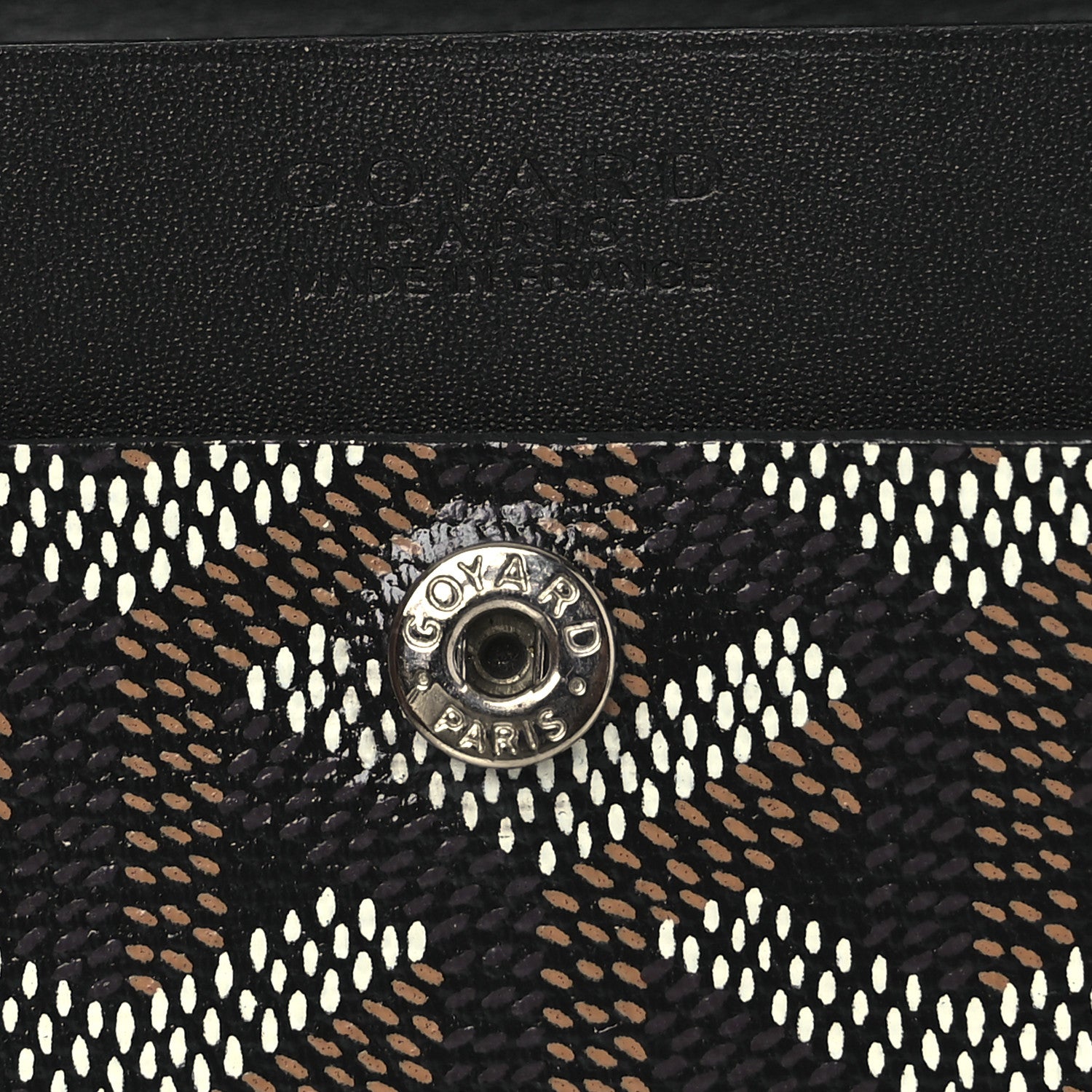 Goyard Goyardine Marigny Coin Purse Wallet Black Gold 5 of 7