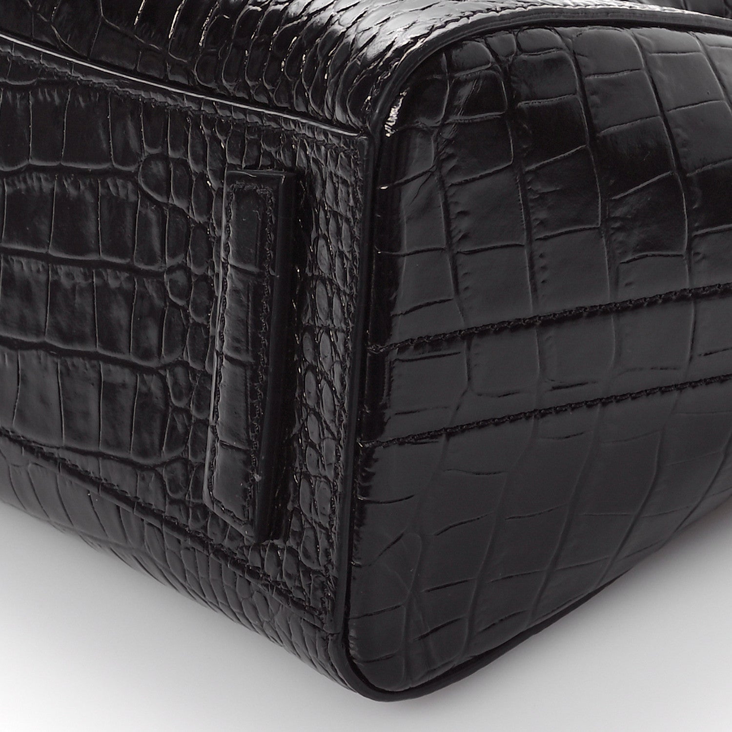 Givenchy Calfskin Crocodile Embossed Mini Antigona Black 10 of 11