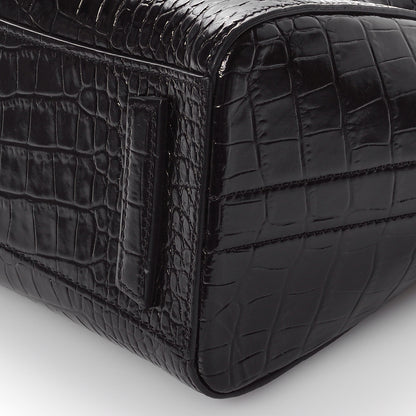 Givenchy Calfskin Crocodile Embossed Mini Antigona Black 10 of 11