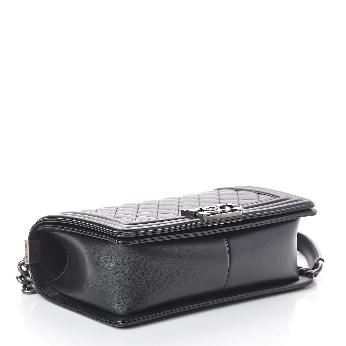 Lambskin Quilted Medium Boy Flap Black