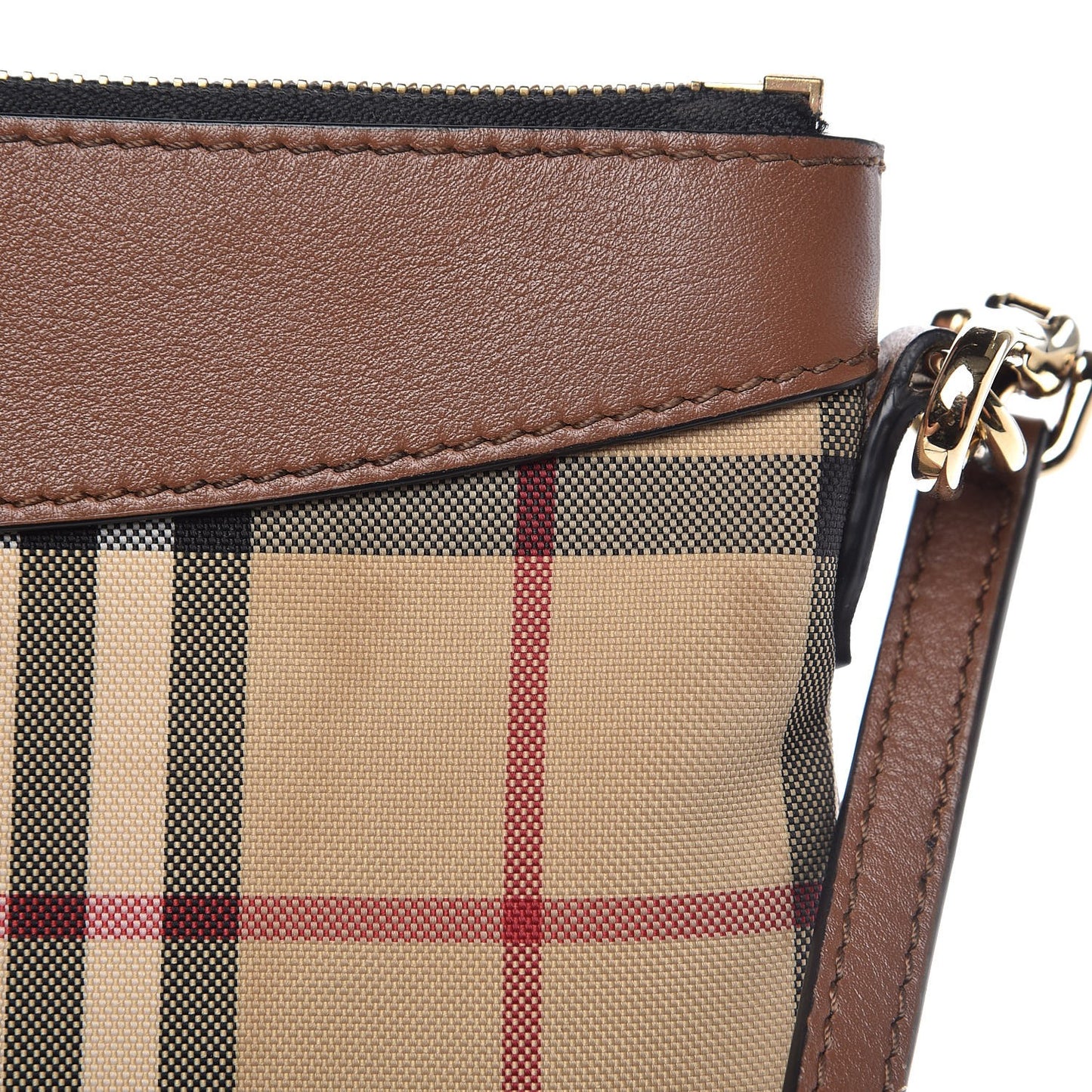 Horseferry Check Peyton Crossbody Clutch Bag Brown