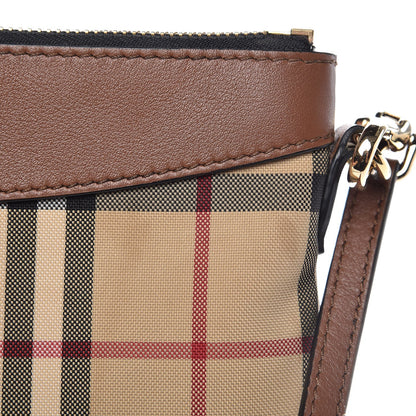 Burberry Horseferry Check Peyton Crossbody Clutch Bag Brown 10 of 12