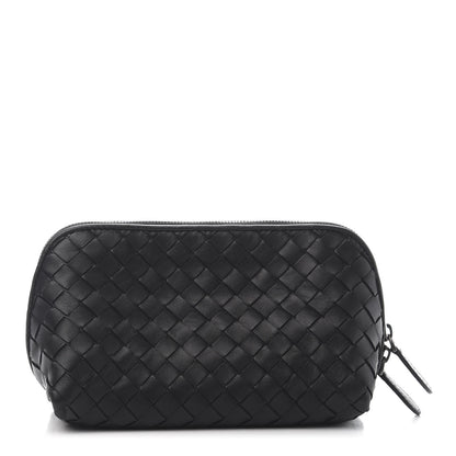 Bottega Veneta Nappa Intrecciato Cosmetic Case Black 1 of 10