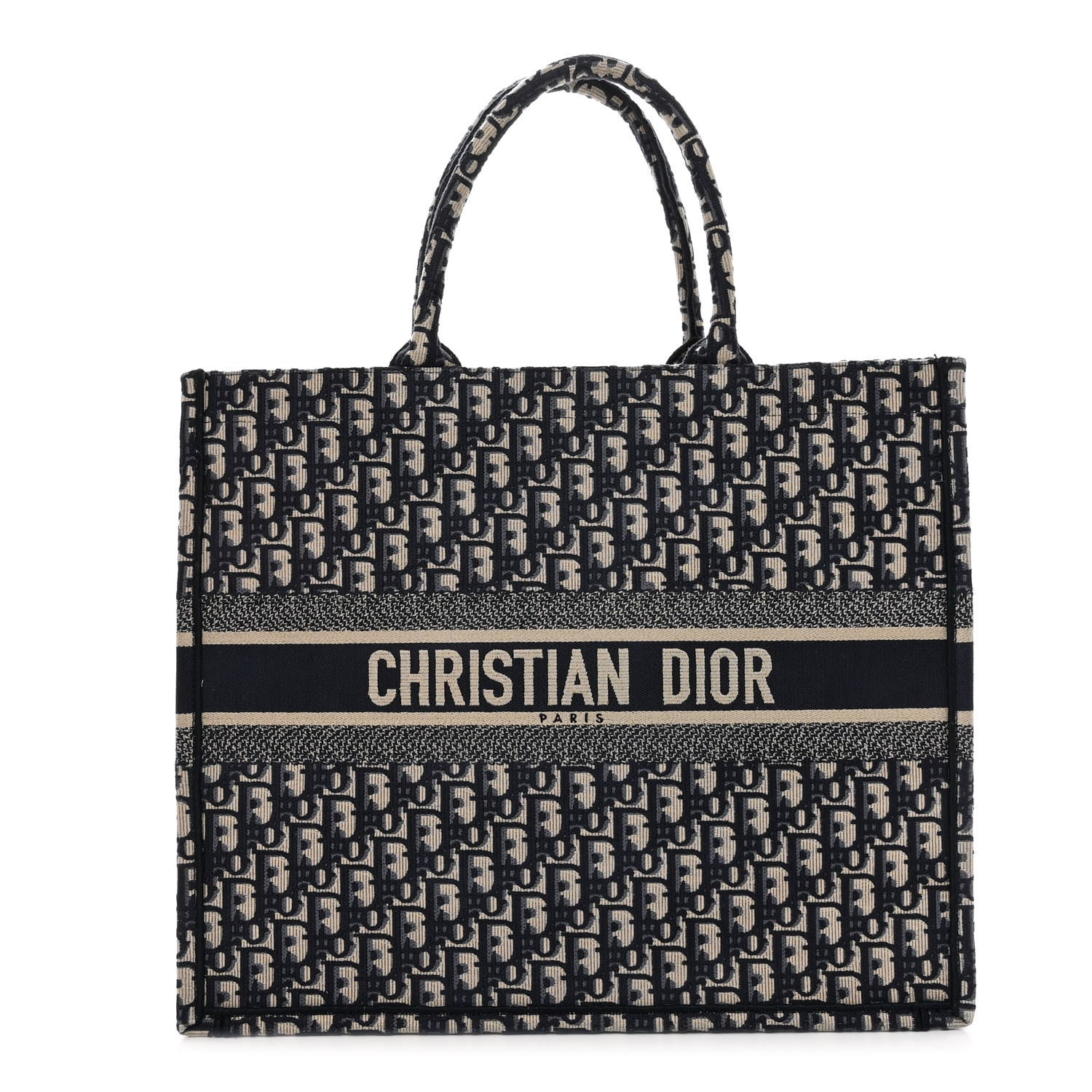 Christian Dior Oblique Large Book Tote Blue Multicolor 1 of 9