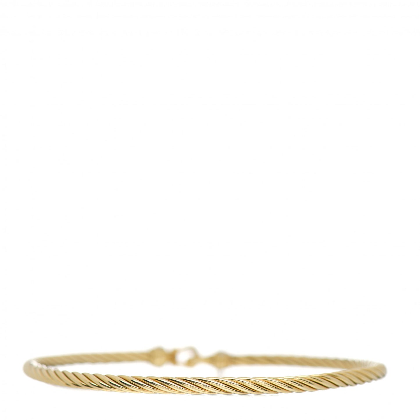 18K Yellow Gold Diamond 2.6mm Cable Collectibles Buckle Bracelet