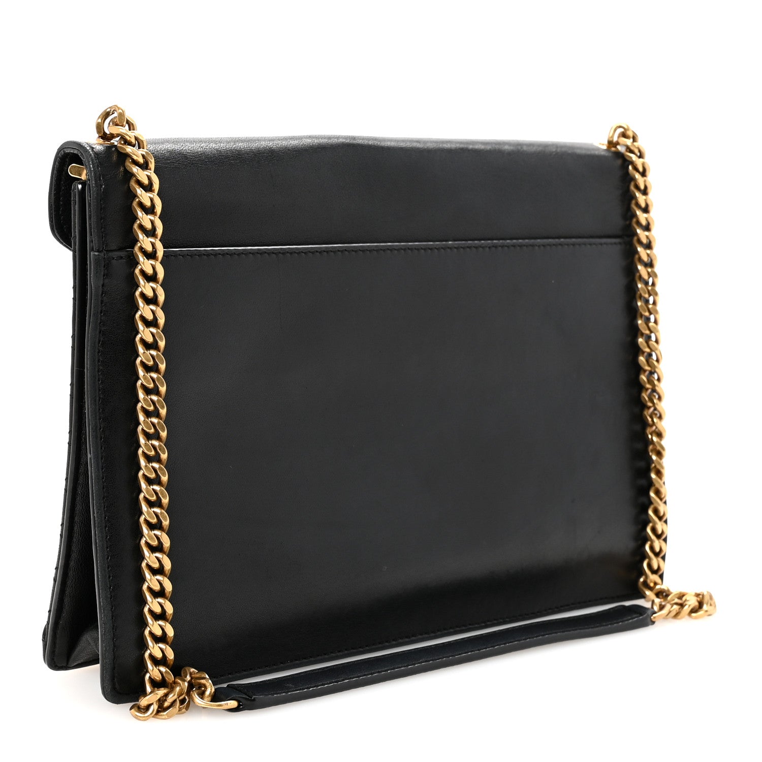 Saint Laurent Lambskin Quilted Monogram Gaby Chain Bag Black 3 of 11