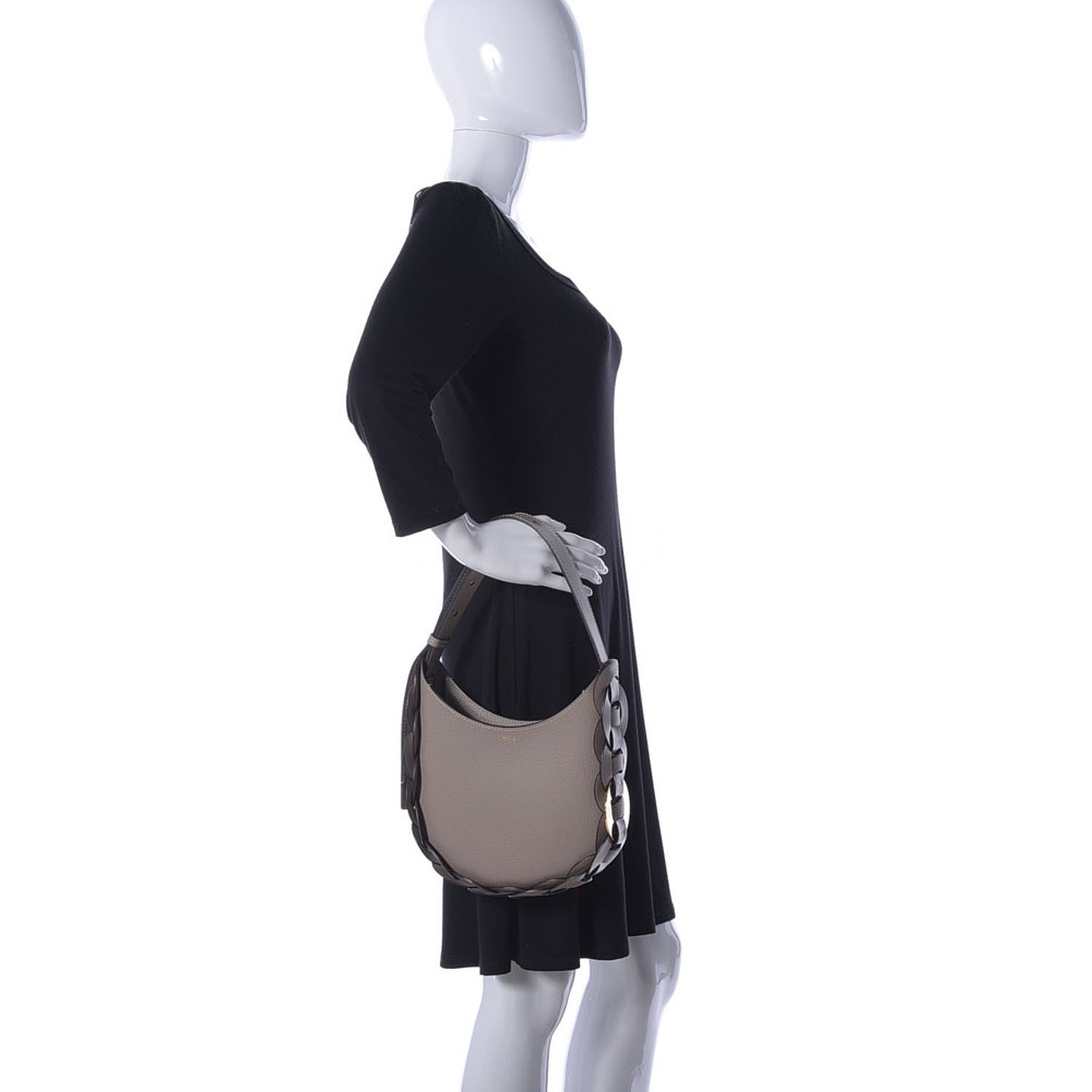 Chloe Small Grain Smooth Calfskin Small Darryl Hobo Motty Grey 2 of 14