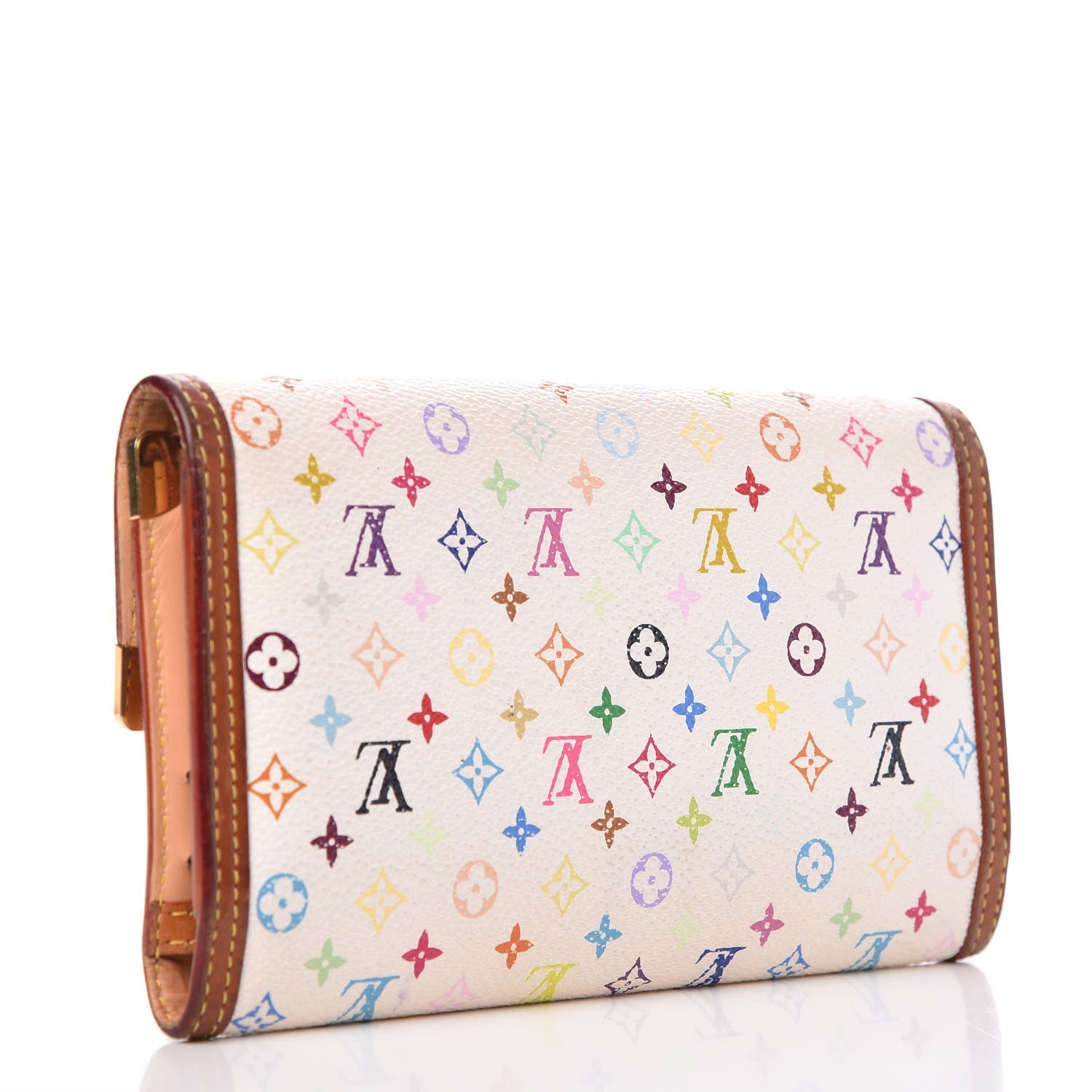 Louis Vuitton Monogram Multicolor Porte Tresor International Wallet White 3 of 11