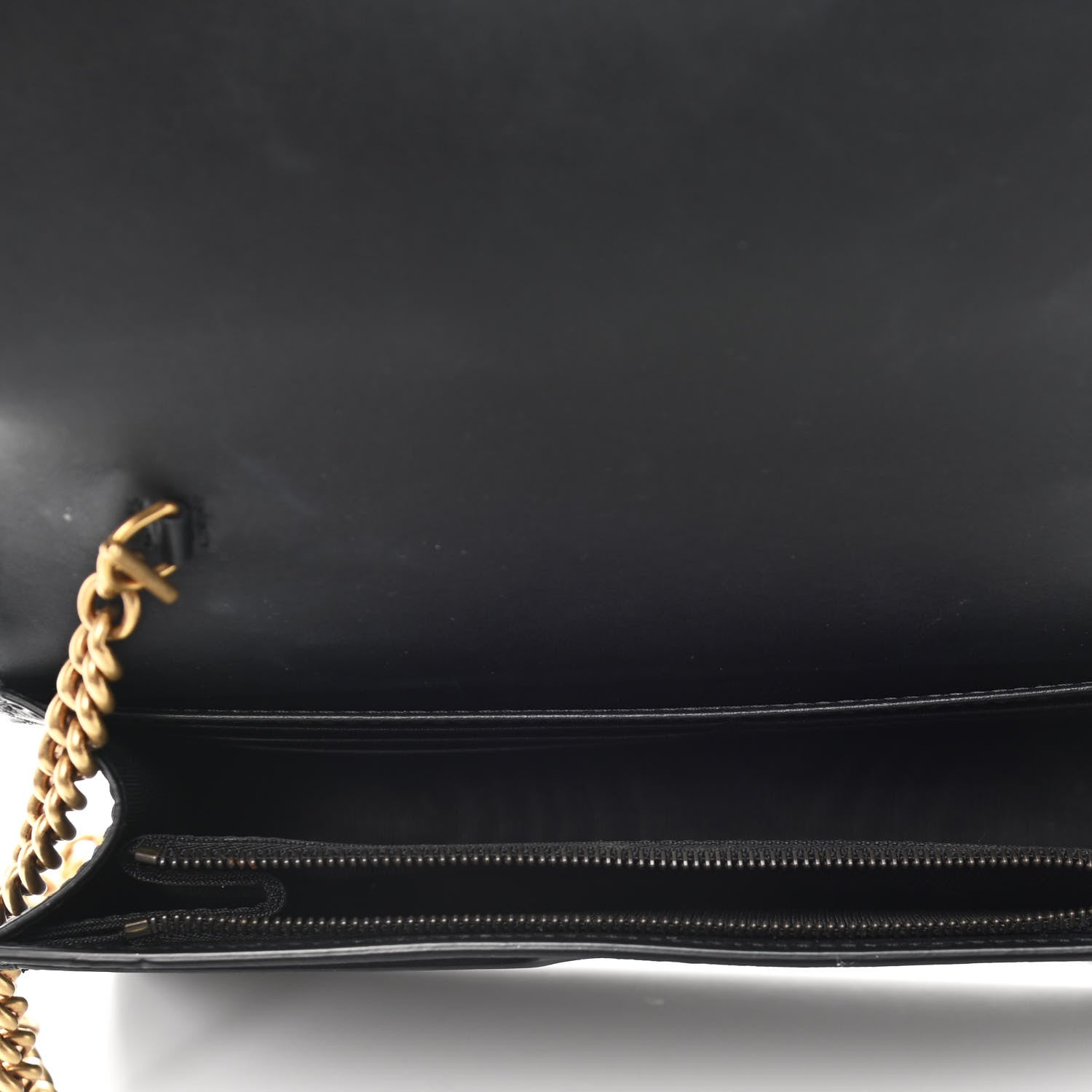 Gucci Calfskin Queen Margaret Chain Wallet Black 7 of 11