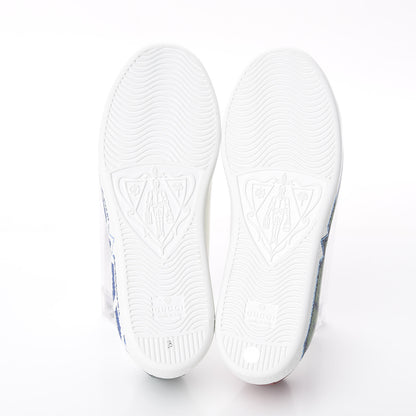 Gucci Calfskin Nappa LOVED Print Womens Ace Sneakers 38 White Red Flame Green 7 of 7