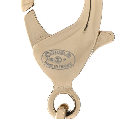 Chanel Pearl Bead CC Flower Necklace Gold 6 of 7