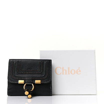 Chloe Grained Calfskin Marcie Square Wallet Black 10 of 10