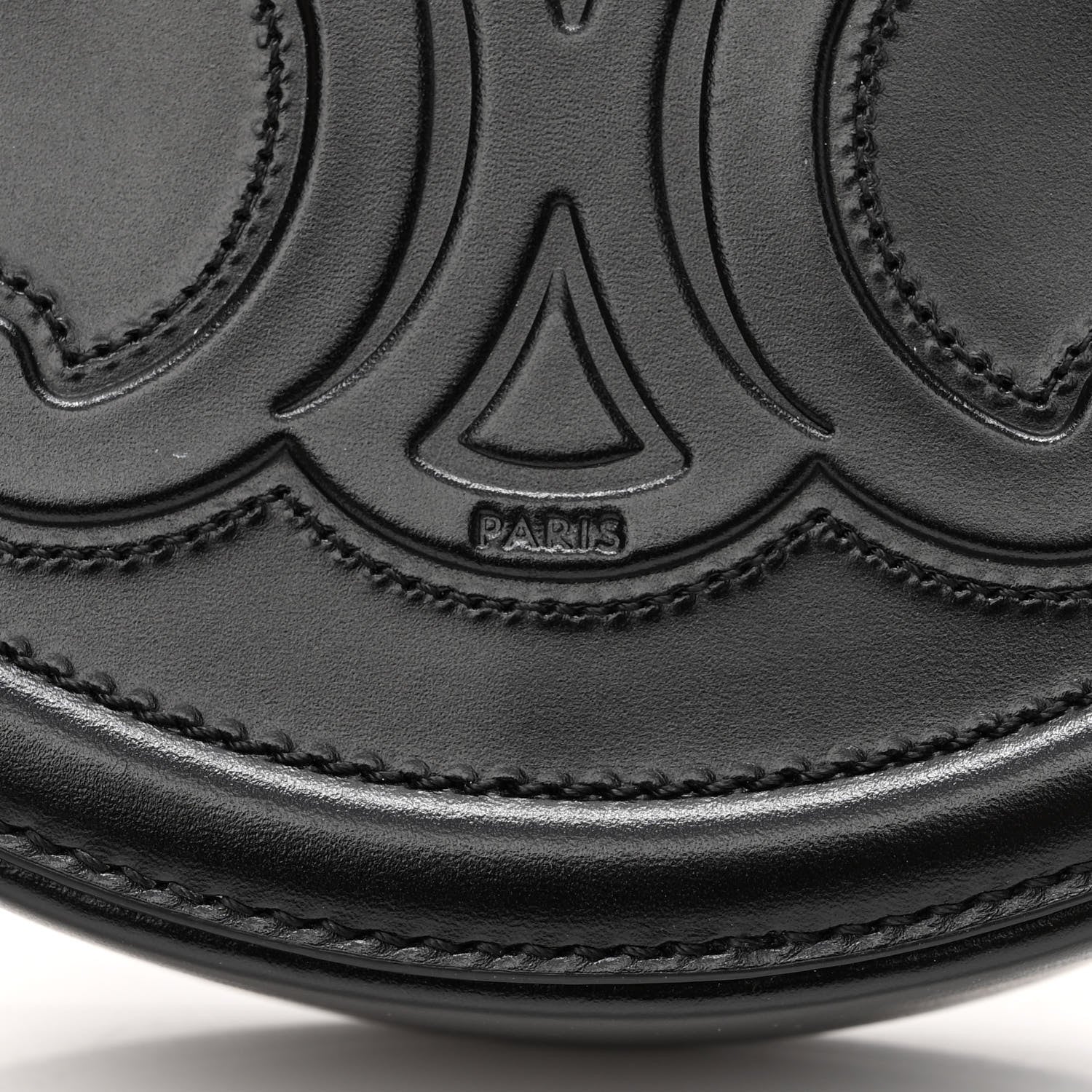 Celine Smooth Calfskin Oval Purse Crossbody Black 7 of 10
