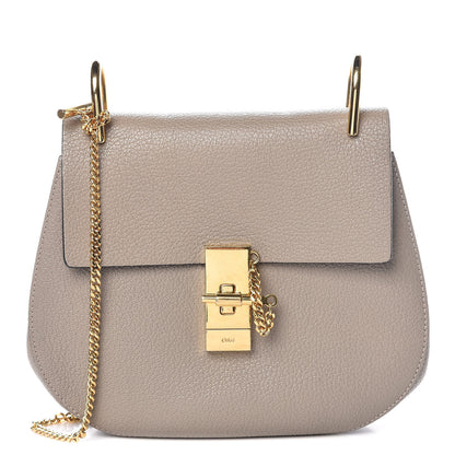 Chloe Grained Lambskin Drew Shoulder Bag Motty Grey 1 of 8