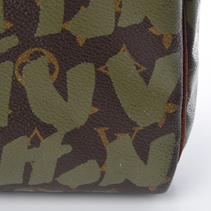 Louis Vuitton Monogram Graffiti Speedy 30 Kaki 22 of 26