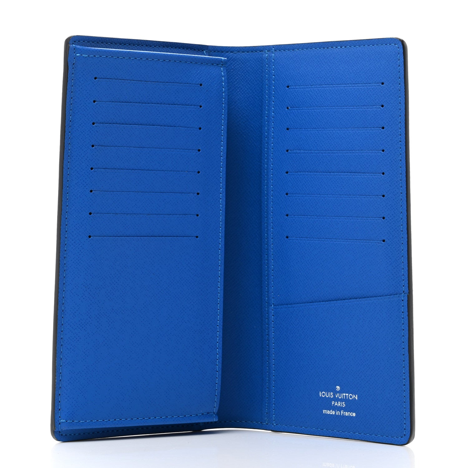 Louis Vuitton Taiga Portofeuil Brazza Wallet Black Blue 5 of 7