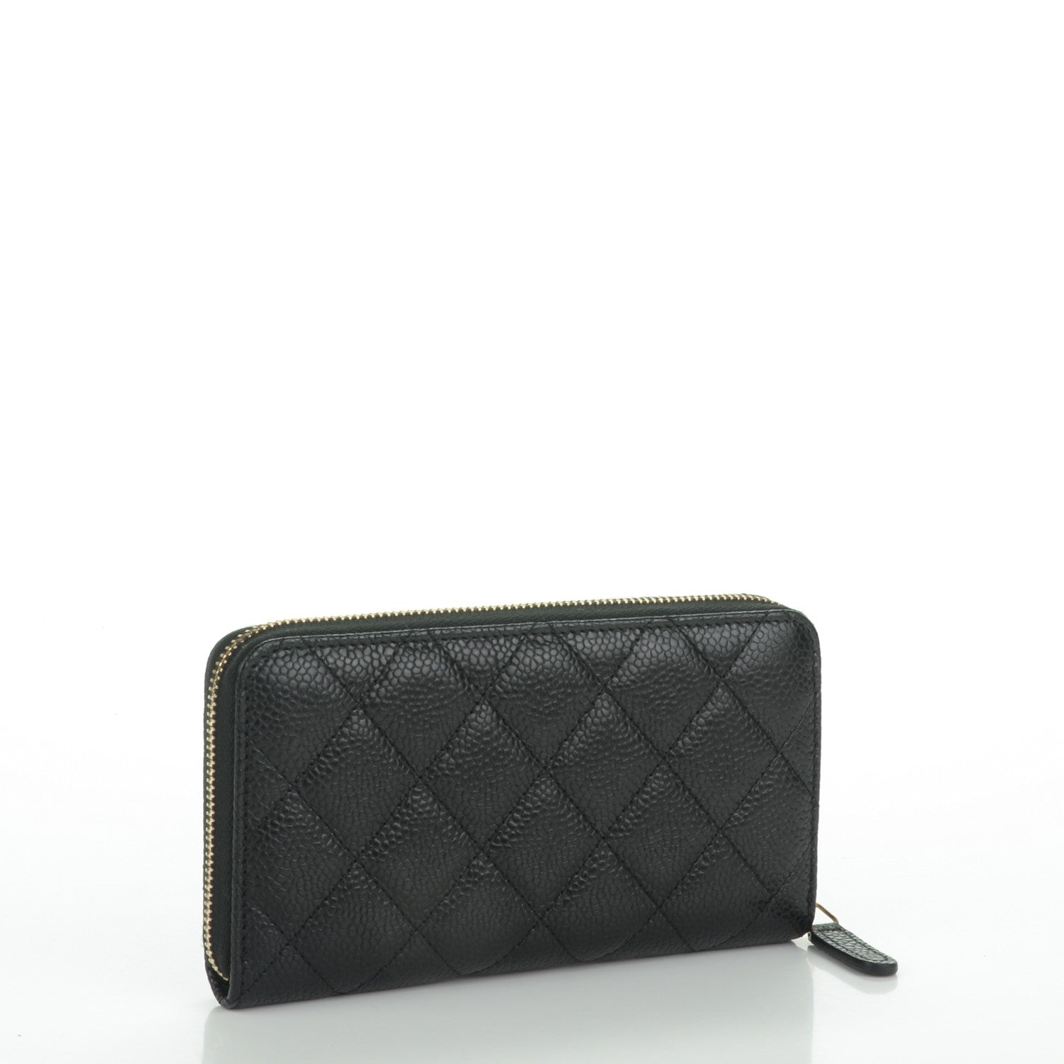 Chanel Caviar Quilted Small Zip Around Wallet Black 3 of 8
