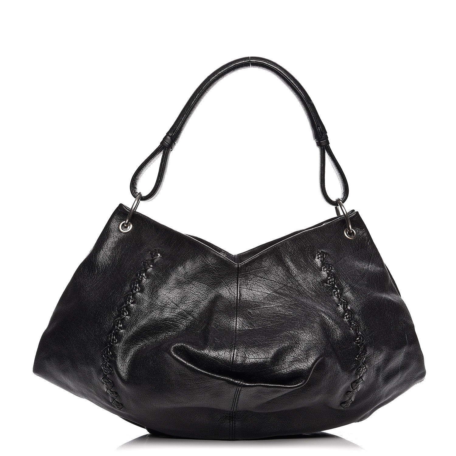 Bottega Veneta Nappa Intrecciato Aquilone Fortune Cookie Hobo Black 1 of 10