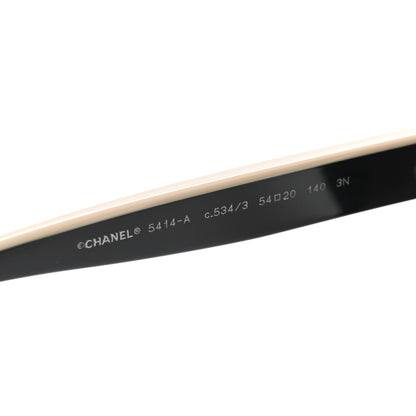 Chanel Acetate CC Butterfly Sunglasses 5414-A Black Beige 5 of 8