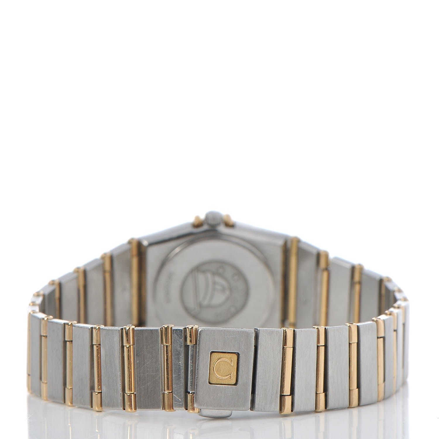 Omega Stainless Steel 18K Yellow Gold Diamond Bezel 22mm Constellation Quartz Watch Champagne 895.1080.1 7 of 9