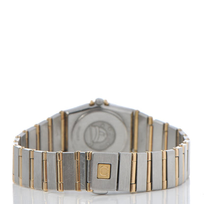 Omega Stainless Steel 18K Yellow Gold Diamond Bezel 22mm Constellation Quartz Watch Champagne 895.1080.1 7 of 9