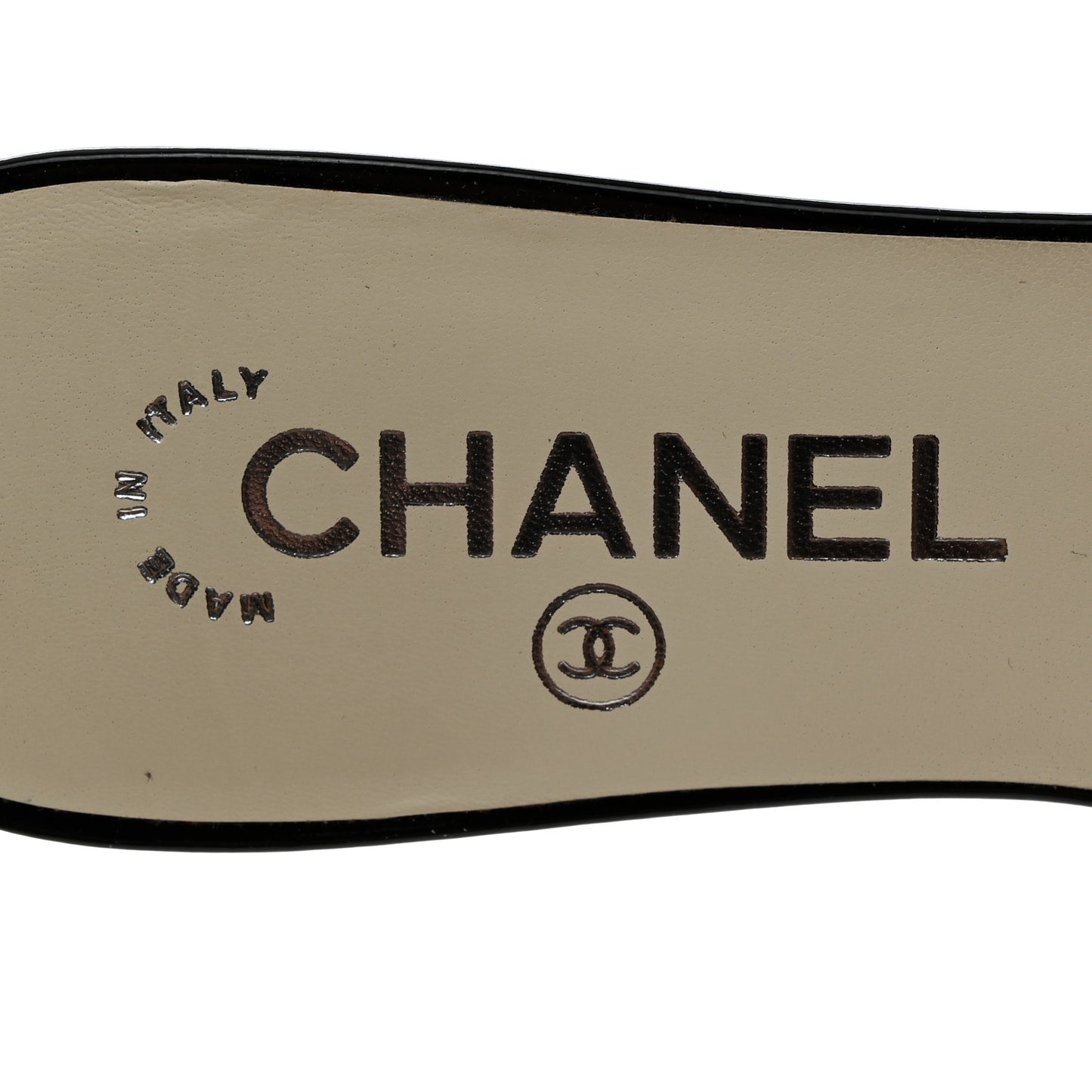 PVC Patent Leather CC Slides 37 Black