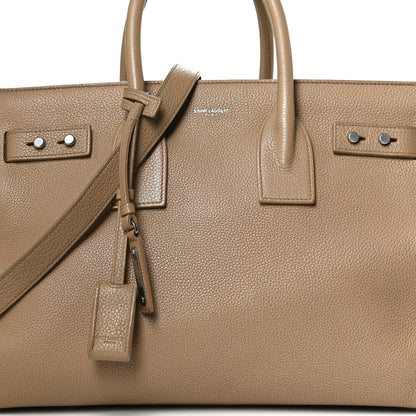 Saint Laurent Grained Calfskin Small Supple Sac De Jour Dark Beige 11 of 13