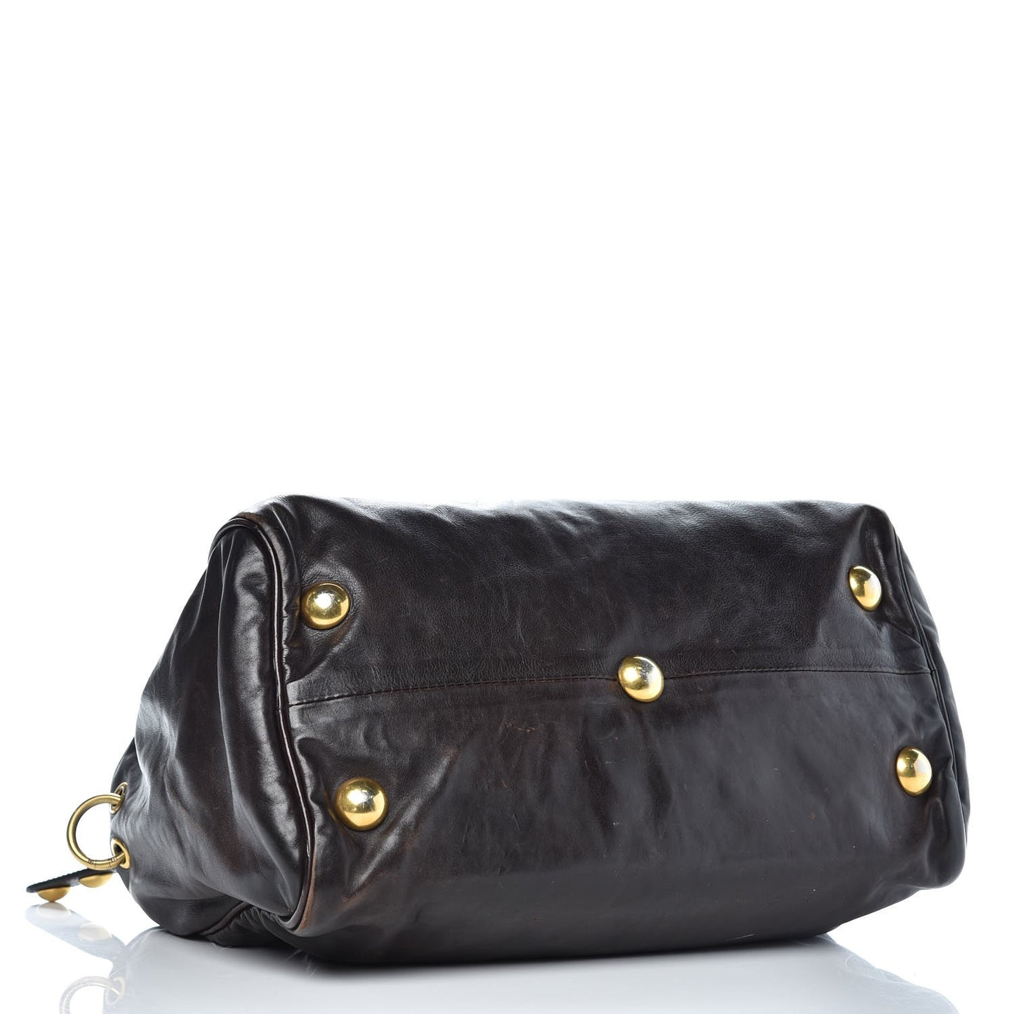 Calfskin Medium Babouska Boston Tote Dark Brown