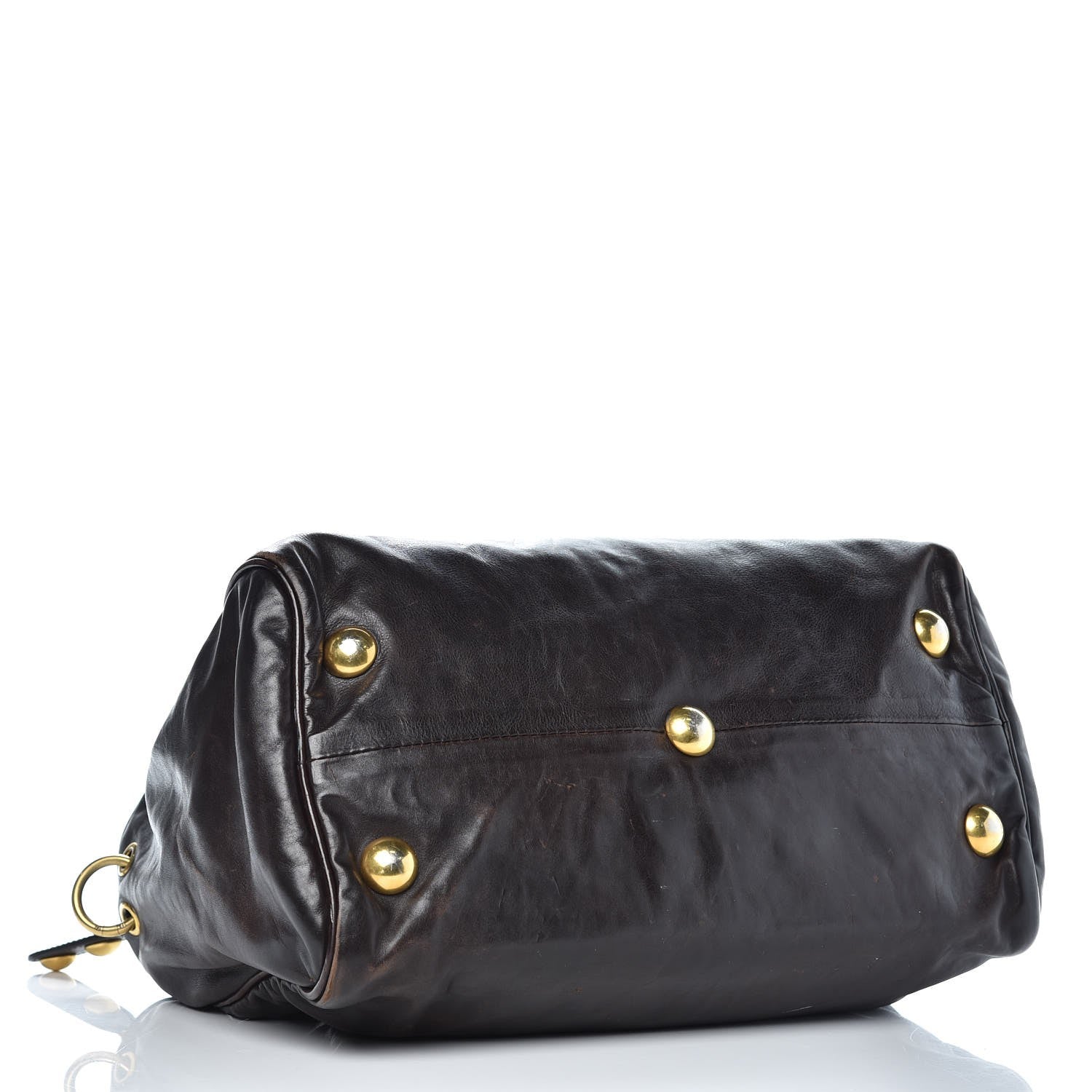 Gucci Calfskin Medium Babouska Boston Tote Dark Brown 4 of 14