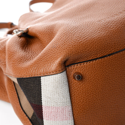 Burberry Grainy Calfskin House Check Small Maidstone Saddle Brown 11 of 14