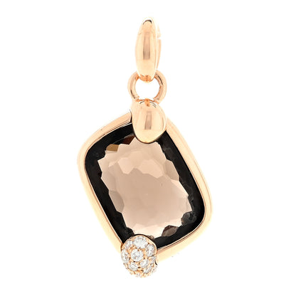 Pomellato 18K Rose Gold Diamond Smoky Quartz Ritratto Pendant 1 of 3