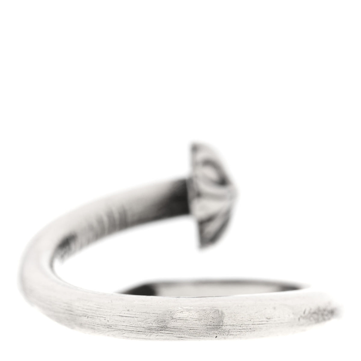 Sterling Silver Cross Ball Nail Ring 56 7.5