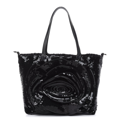 Valentino Garavani Sequin Petale Tote Black 1 of 16