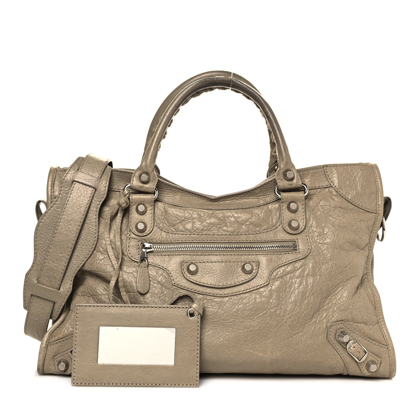Agneau Giant 12 Silver Hardware City Latte Beige