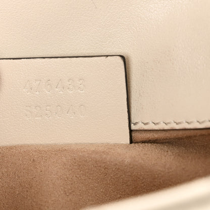 Gucci Calfskin Matelasse Super Mini GG Marmont Shoulder Bag White 7 of 10