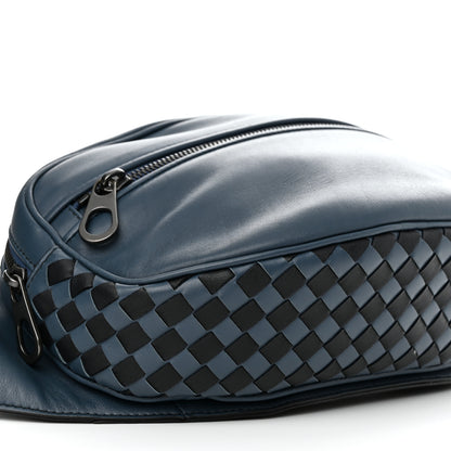 Bottega Veneta Nappa Intrecciato Front Zip Belt Bag Blue 8 of 9