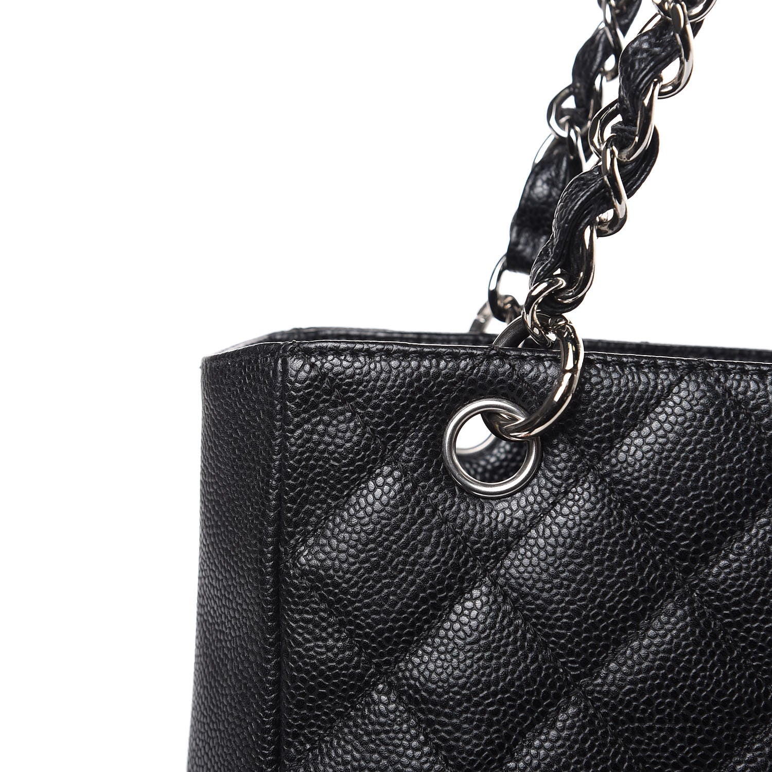 Chanel Caviar Quilted Petit Shopping Tote PST Black 12 of 14