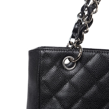 Chanel Caviar Quilted Petit Shopping Tote PST Black 12 of 15